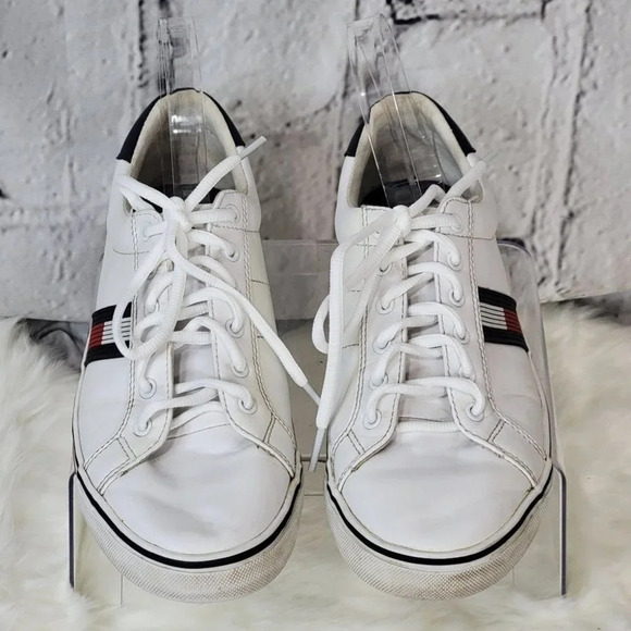 TOMMY Hilfiger Womens White Oneas Classic Low Top Preppy Sneaker Size 10 M - Picture 5 of 13